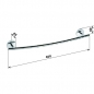 Preview: ALFA Badetuchhalter 450 x 60 x 65 mm, Chrome