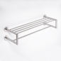 Preview: NEO Handtuchablage mit 2 Ablageflächen 650 x 210 x 150mm, Edelstahl gebürstet | NE118
