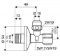 Preview: Eckventil 1/2" mit Schubrosette verchromt, selbstdichtend | EVN