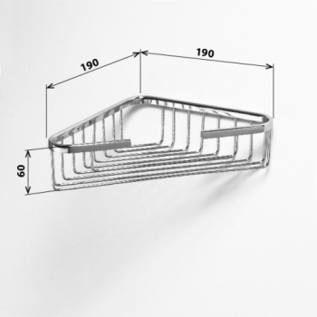 CYTRO Eckseifenkorb 200 x 200 x 60mm | CY105