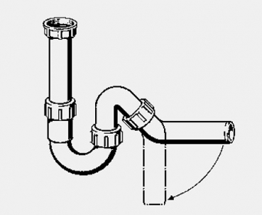 VIEGA Röhrengeruchverschluss 7985.20 | mit 45 Grad-Ablaufbogen 2" x 50 mm