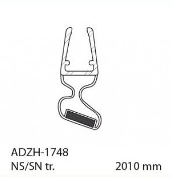 Duschkabinen Dichtleiste Magnetleiste 1748 - 2000 mm (5 mm)