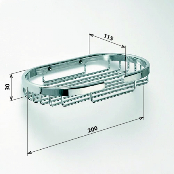 CYTRO Seifenkorb oval 200 x 115 x 30mm | CY101