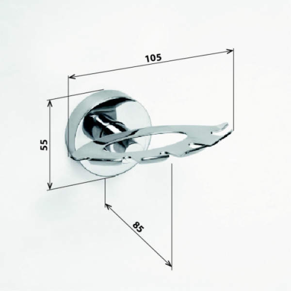 OMEGA Zahnbürstenhalter Chrome 85 x 105mm | OM106