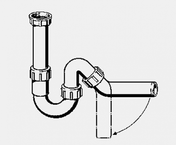 VIEGA Röhrengeruchverschluss 7985.20 | mit 45 Grad-Ablaufbogen 2" x 50 mm