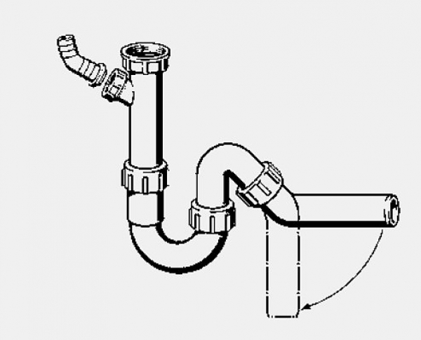 VIEGA Röhrengeruchverschluss 7985.30 | für Spülen 2" x 50 mm