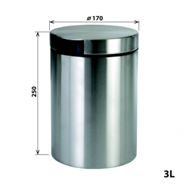 NEO Abfalleimer 3L, Edelstahl gebürstet