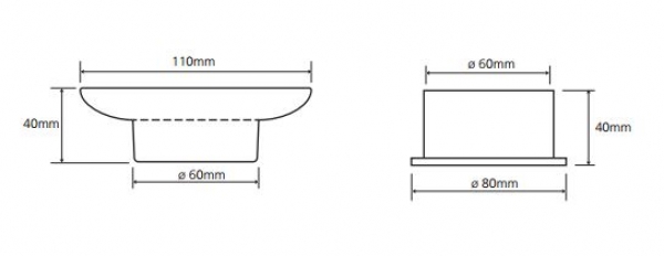 FREESTANDING Seifenglas Rund satiniert, chrom