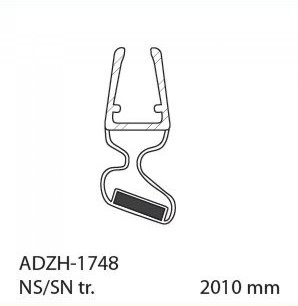Duschkabinen Dichtleiste Magnetleiste 1748 - 2000 mm (5 mm)