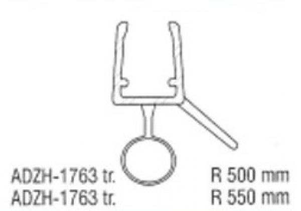 Duschkabinen Dichtleiste 1763 - 500 Radius Vorgebogen