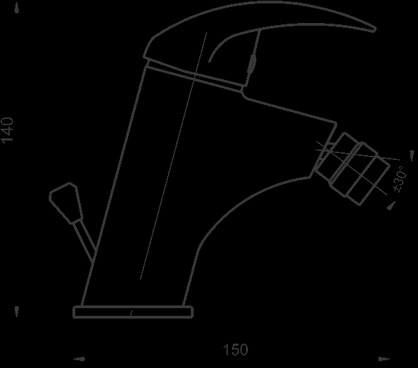 PERFECTA-ECO-LUX Bidet-Einhandmischer