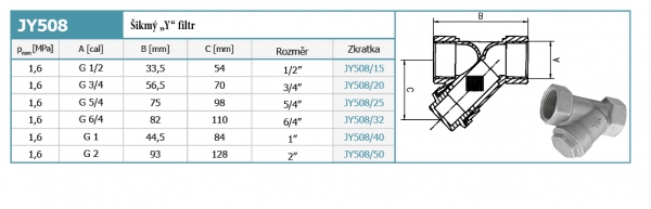 Schrägfilter "Y" 2 "