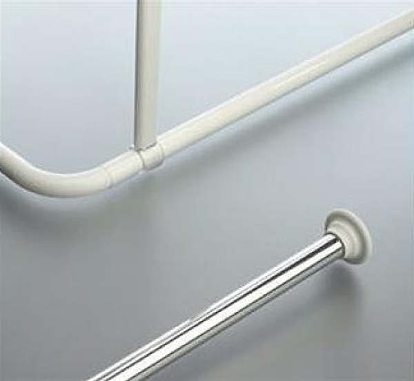 Dusch vorhangstange 19 mm Ø chrome oder weiß