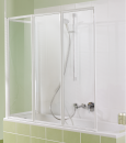 Perfecta Badewannen Faltwand 3 teilig aus Echtglas.