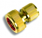 Gartenschlauch-Kupplung Stopp/Schnell 3/4", messing